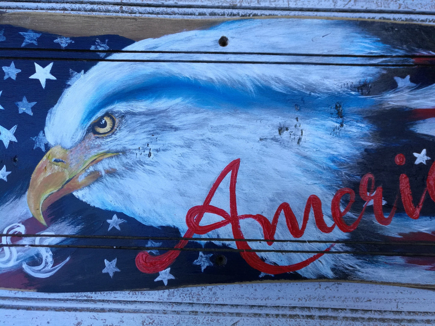 God Bless America, Patriotic gift, Bald Eagle, American flag, Veterans day, America flag on wood, Eagle wall decor, USA flag, God bless USA