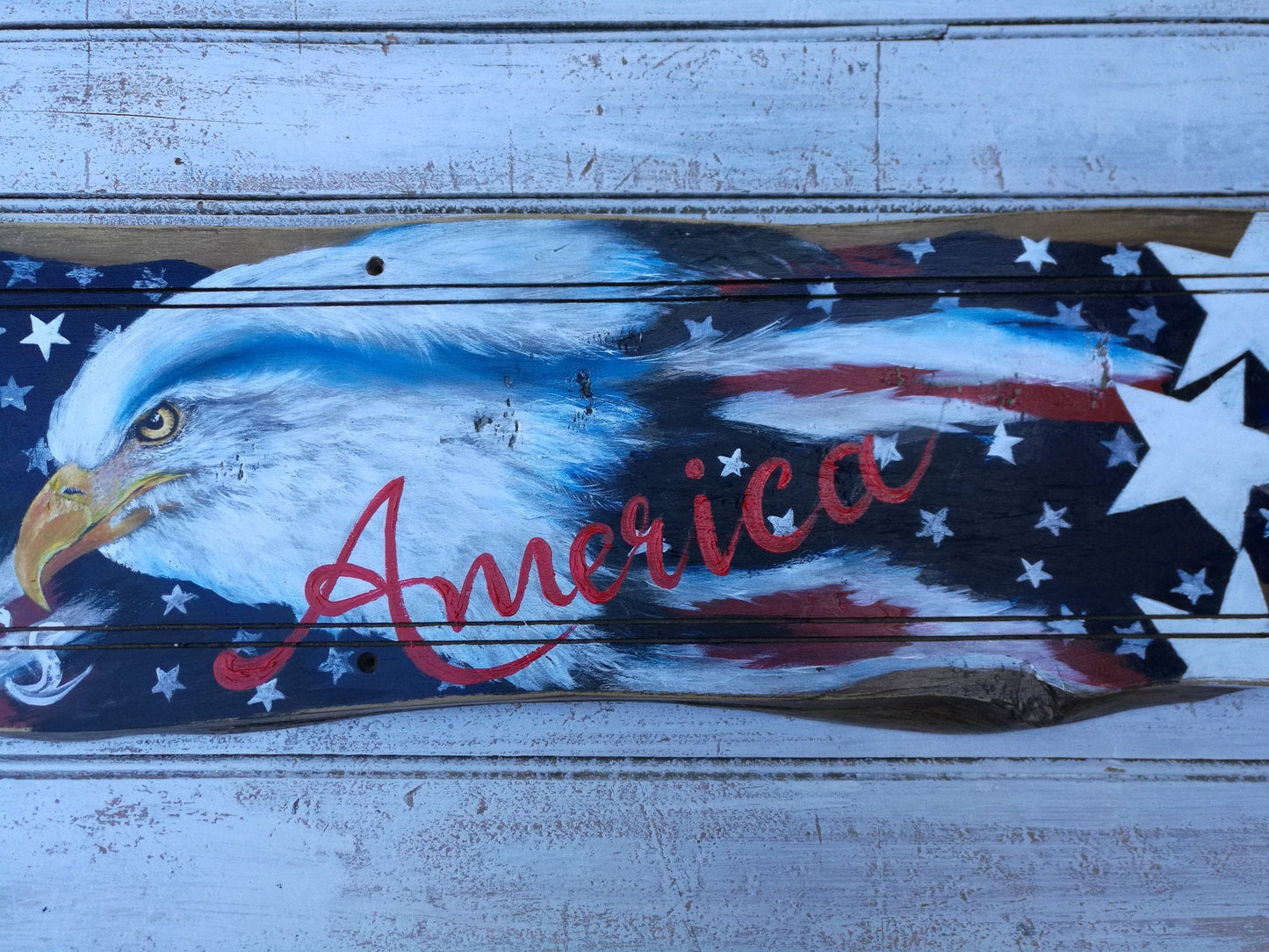 God Bless America, Patriotic gift, Bald Eagle, American flag, Veterans day, America flag on wood, Eagle wall decor, USA flag, God bless USA