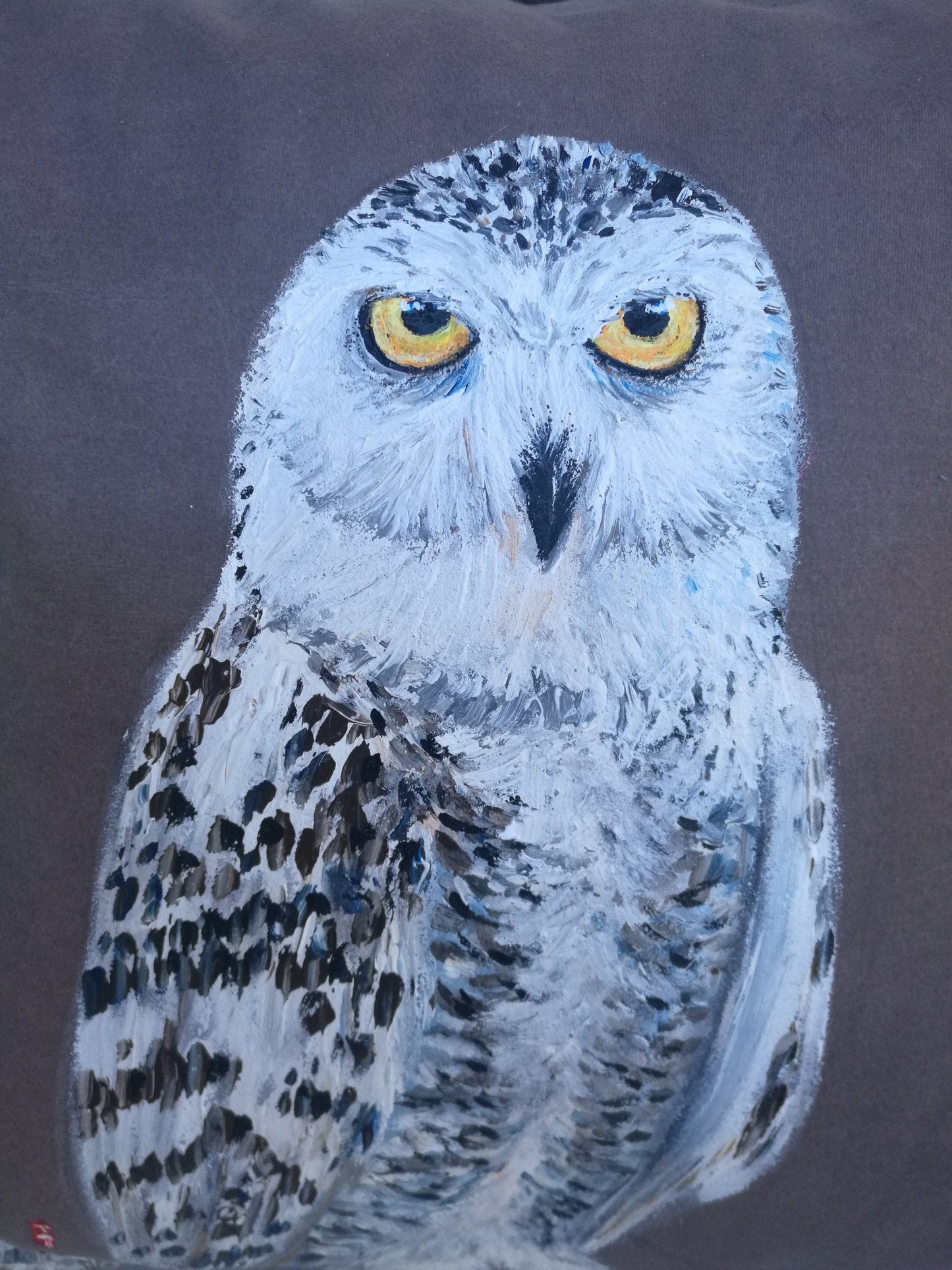 Owl Pillow, Hand painted pillow, Owl painting, Owl decor, Owl gifts, Snowy Owl painting, Owl art, Owl decoration, Owl lover gift, Snowy owl