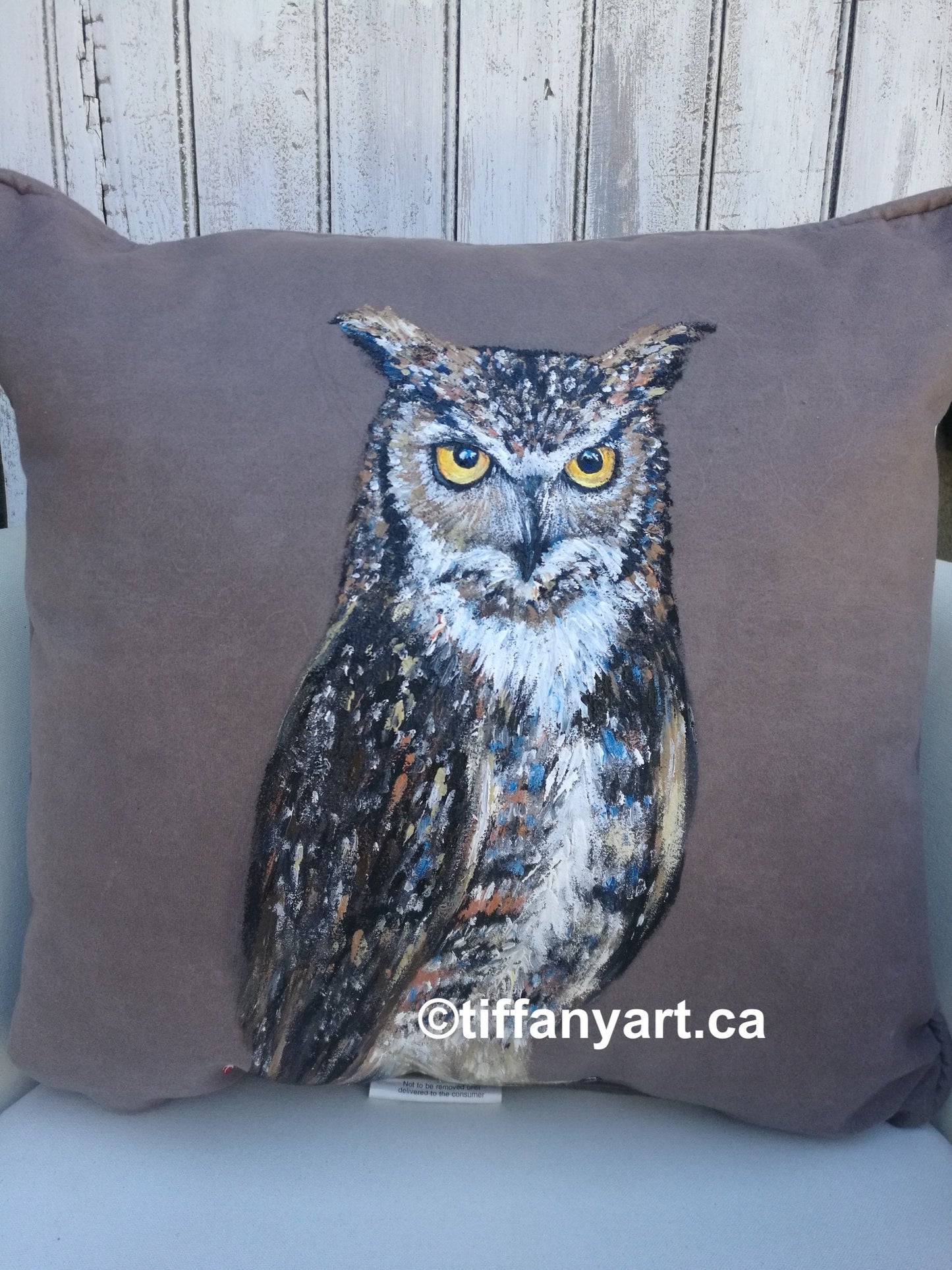 Owl pillow | Owl gifts | Owl painting | Owl lover gift | Wildlife cushion | Owl decor | Hand painted pillow | hand painted cushion | Owl art