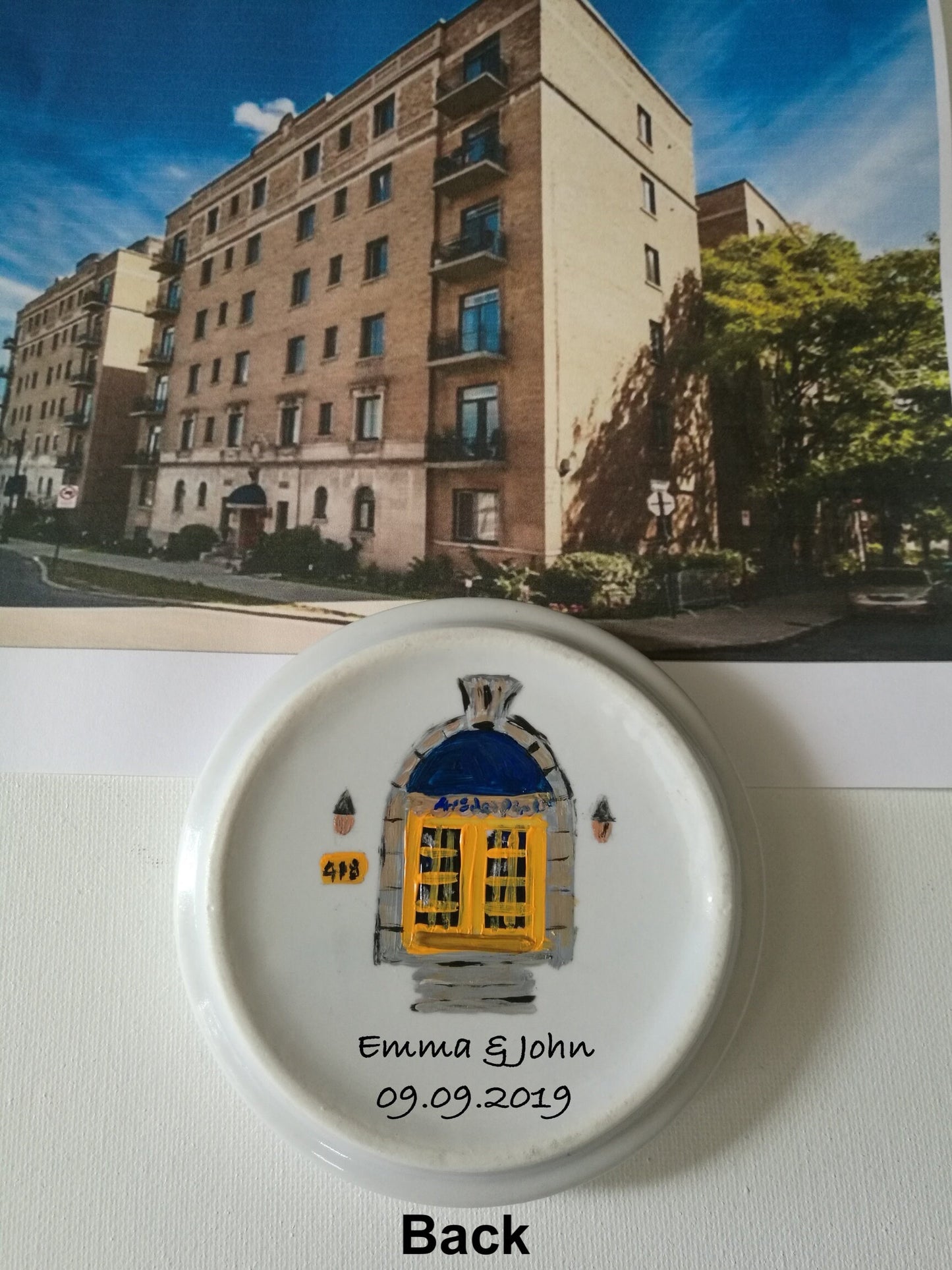 Hand Painted Our First Home Ring Dish
