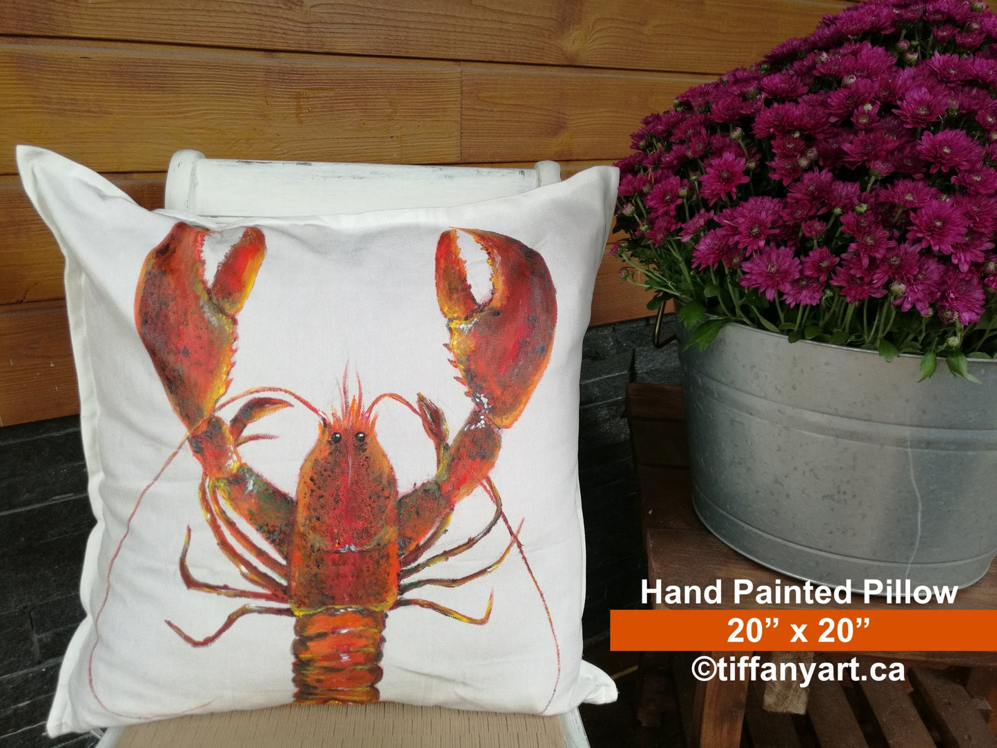 Hand Painted Lobster Pillow, You Are My Lobster, Wedding gift for couple, Beach Wedding gift, Personalized Wedding Gift, Lobster painting