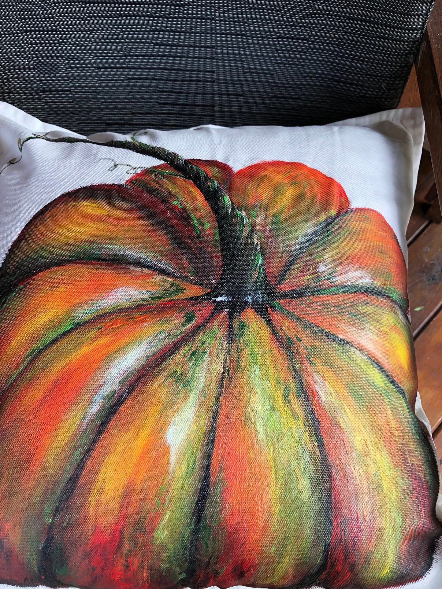 Hand Painted Pumpkin Pillow (Cover Only)