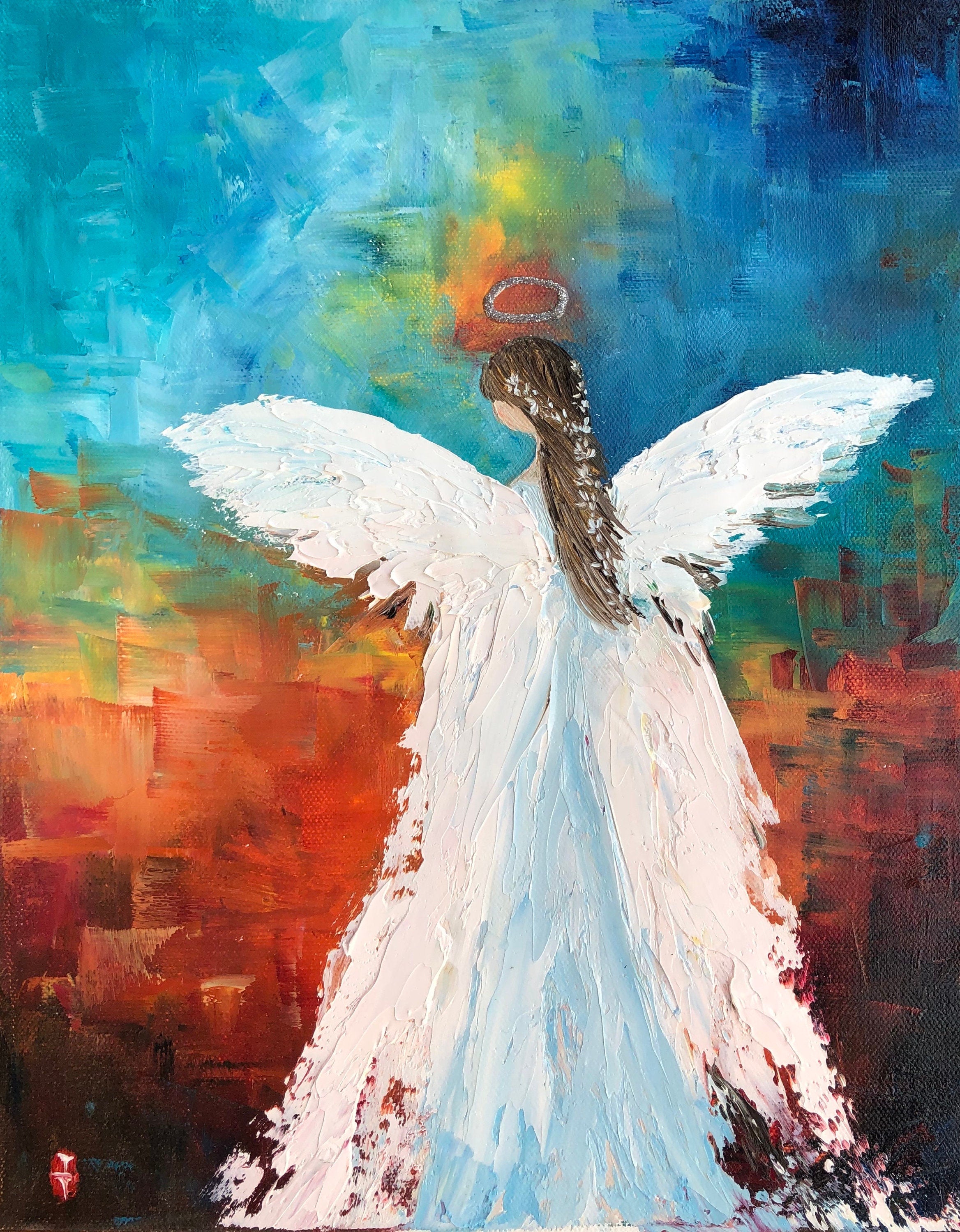 Guardian Angel Oil Painting TiffanyArtCanada