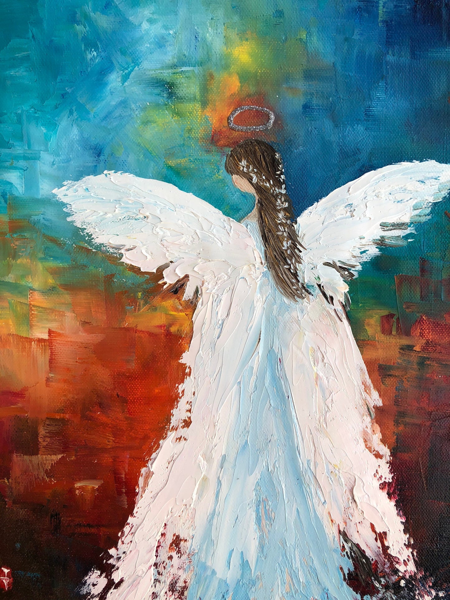 Guardian Angel Oil Painting