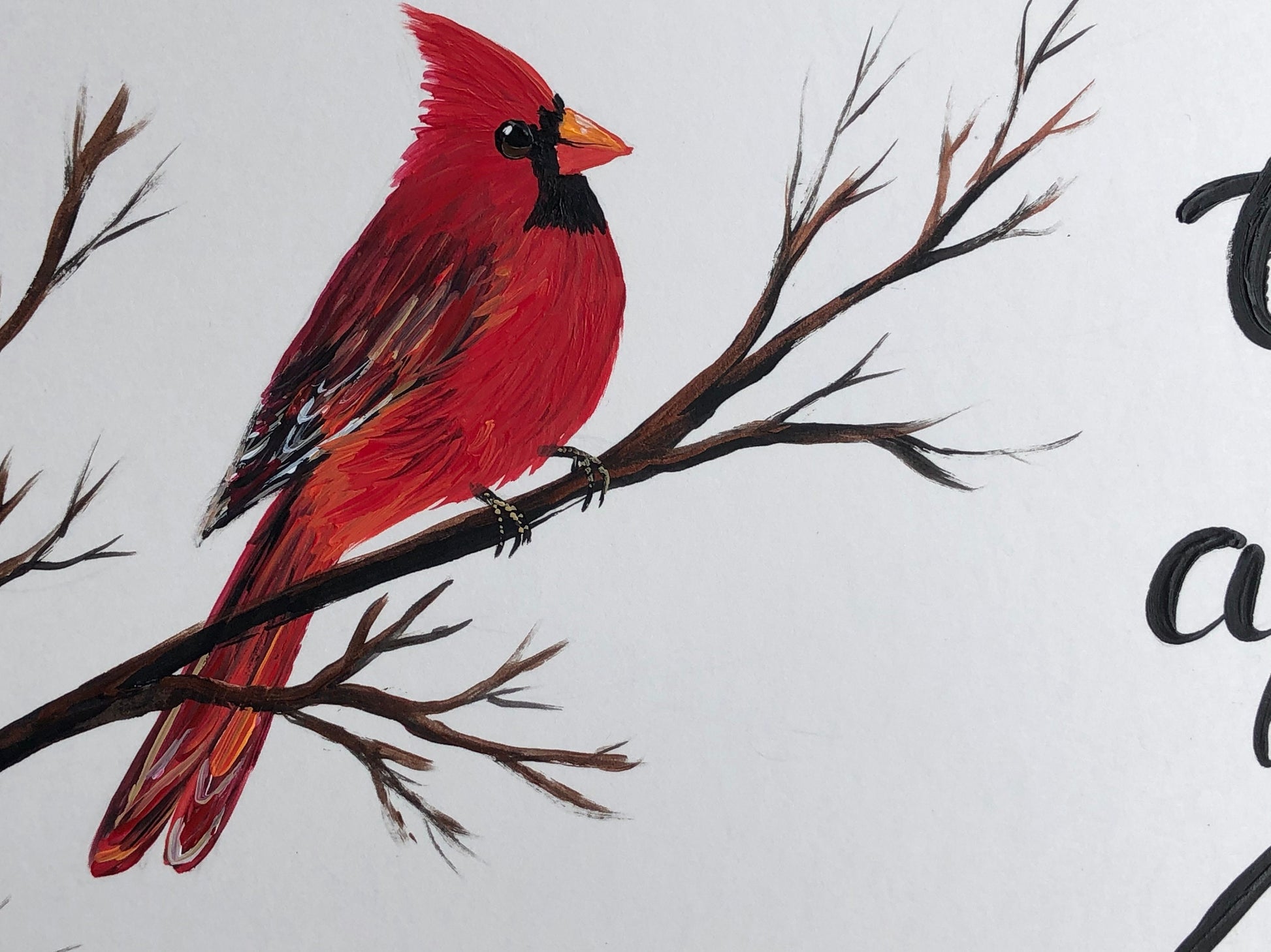 Cardinals Appear When Angels Are Near, Sympathy Painting