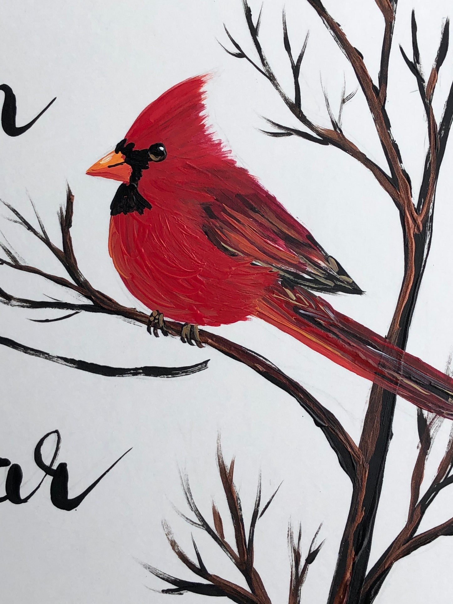 Cardinals Appear When Angels Are Near, Sympathy Painting