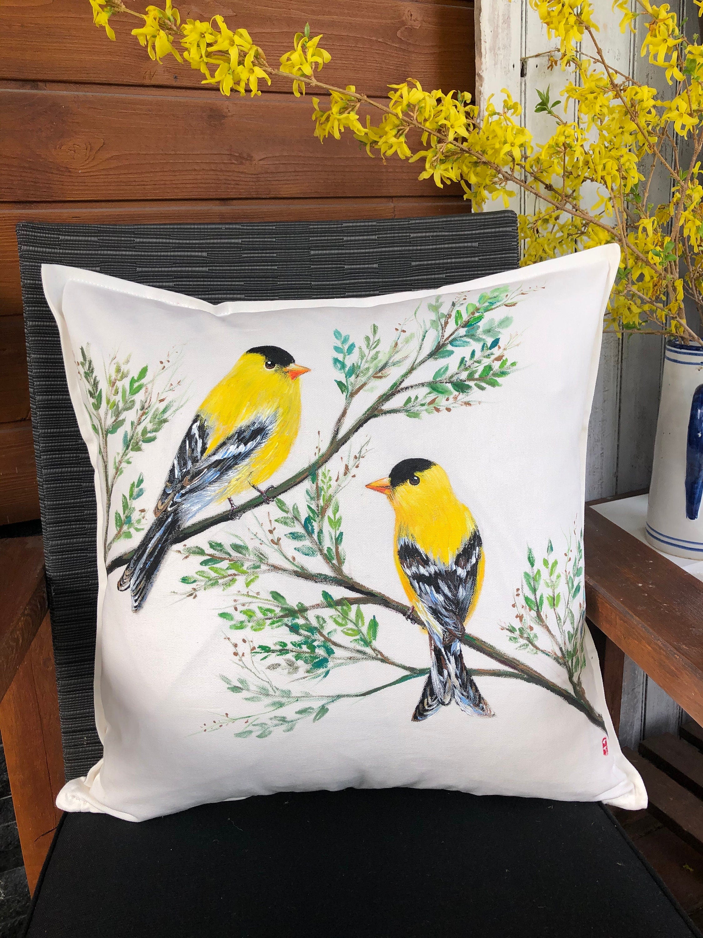 Hand painted hotsell pillow cases