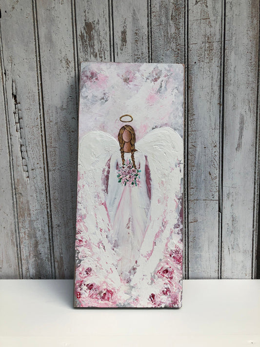 Angel painting on wood