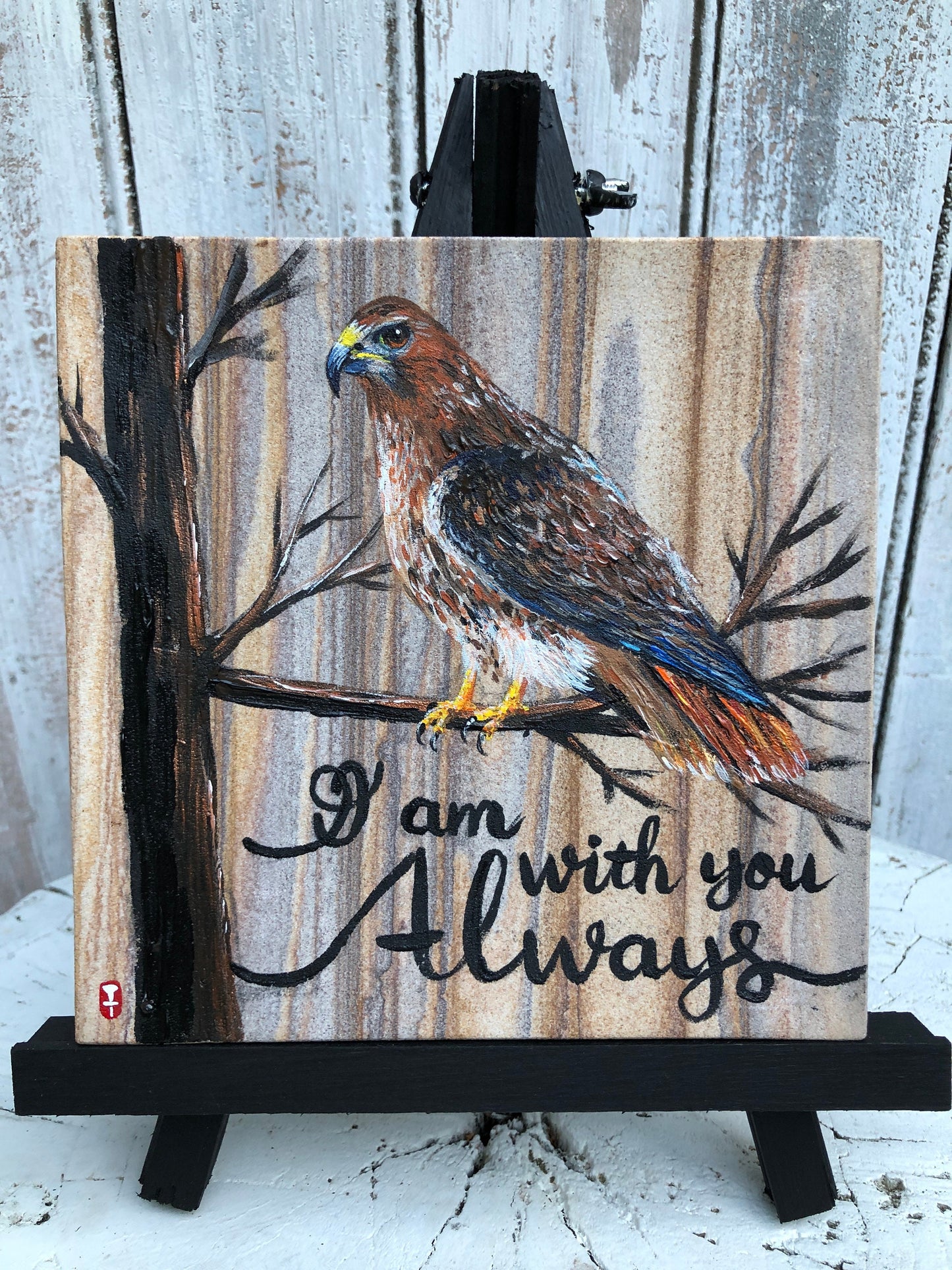 Hawk Painting, Hawk gift, Sympathy gift, In loving memory gift, Loss of mother, Loss of father, I am with you always, Loss of husband