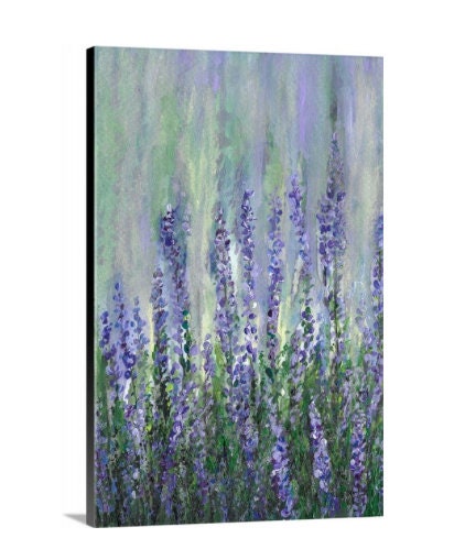 Lavender Field Painting Set Of 2, Flowers Painting, Abstract flower Painting, lavender Artwork, Lavender Lover Gift, Lavender Gift