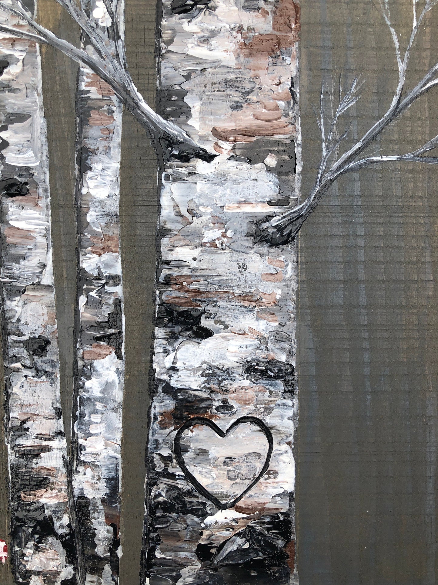Personalized Birch Tree Painting | Wedding Gift For Couple