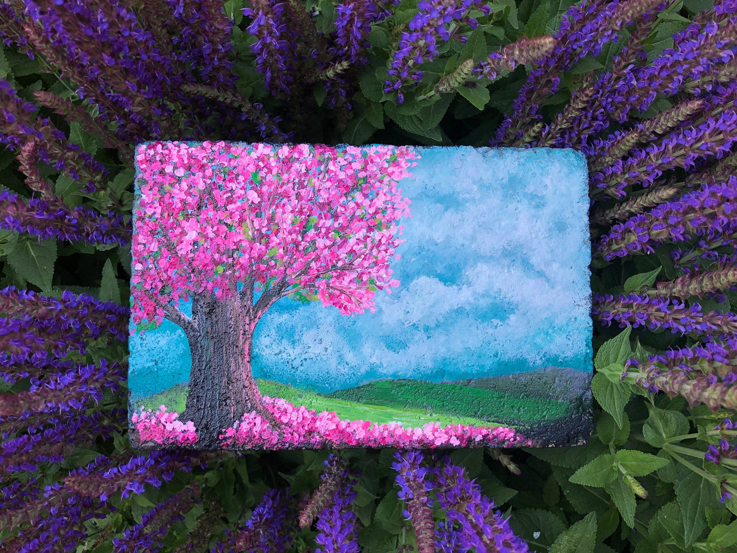 Hand Painted Memorial Stone