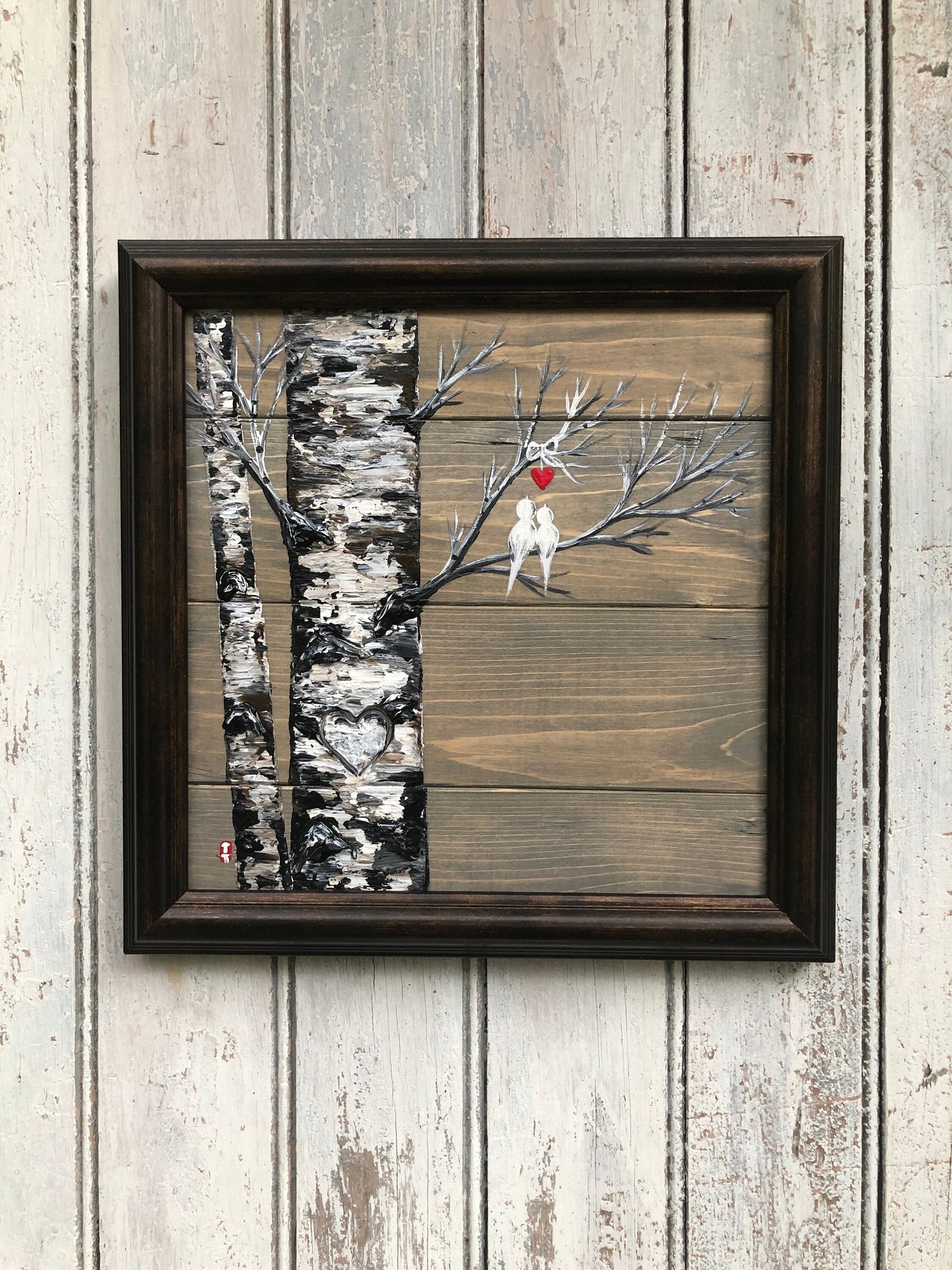 Personalized wedding gift, Birch tree Painting