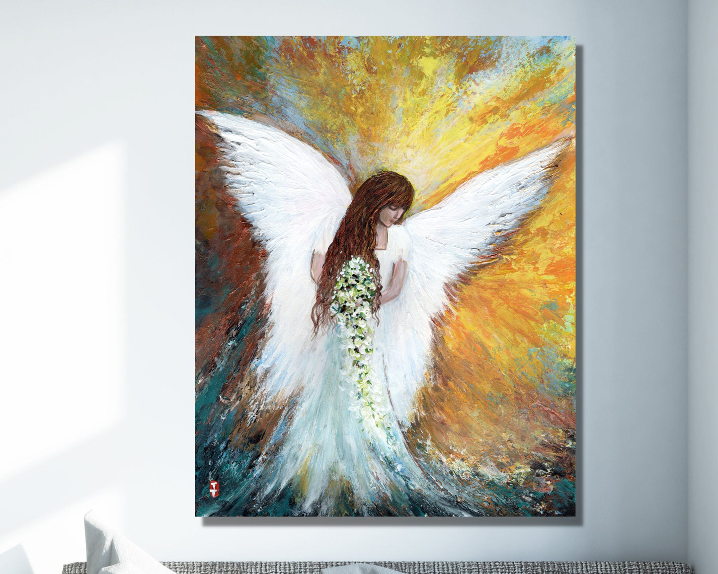 Original Angel Beside You Painting