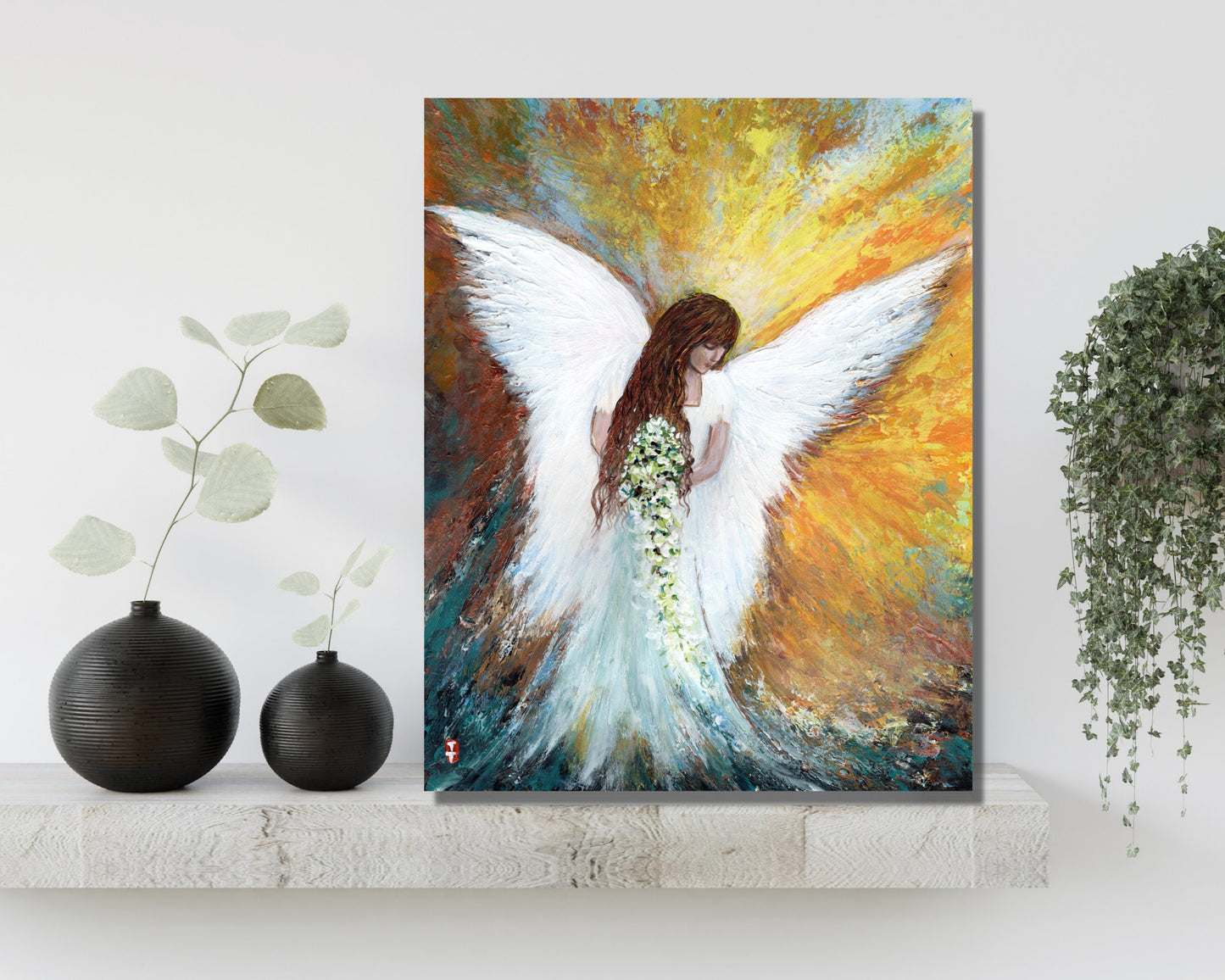 Original Angel Beside You Painting