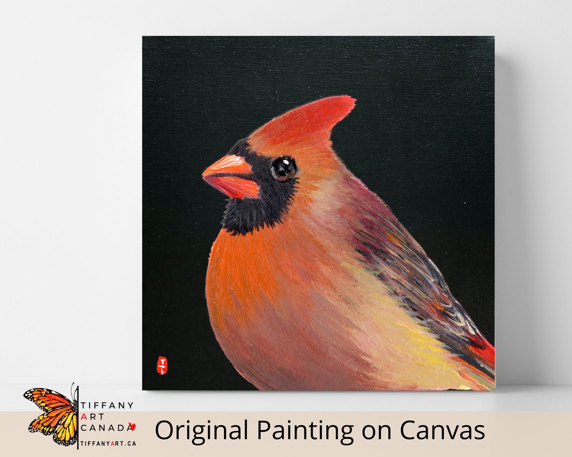 Cardinal Painting, Remembrance Gift for Lost Loved Ones