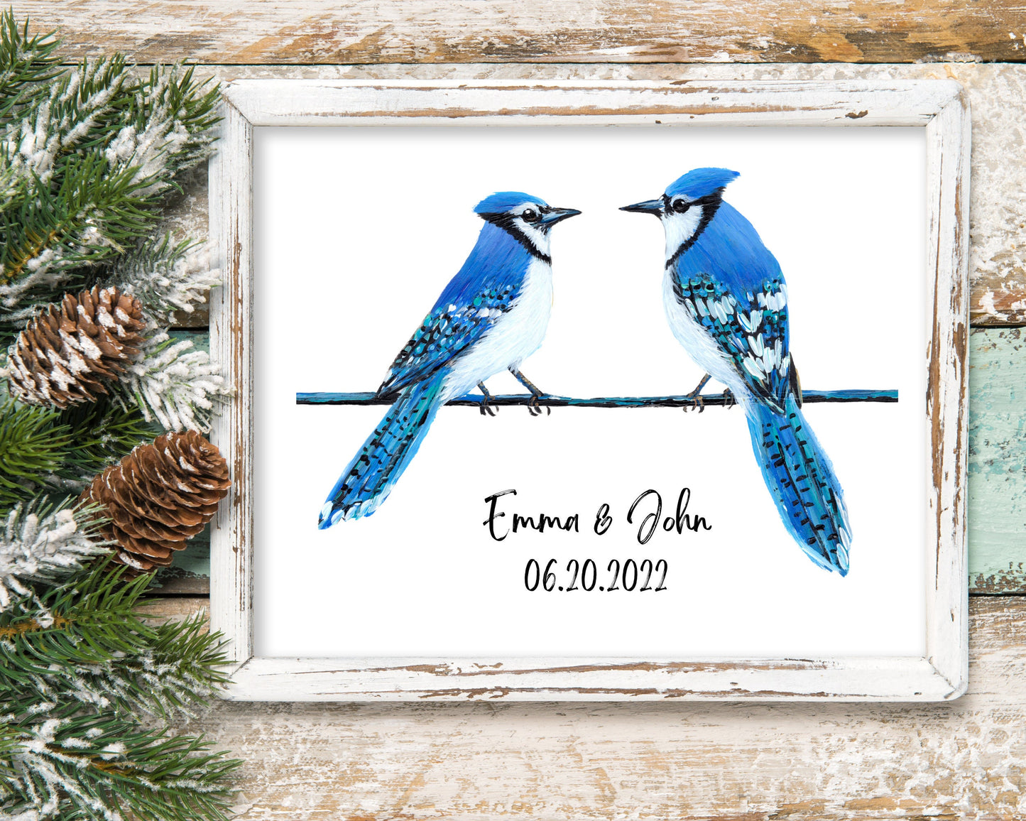 Blue Jay Couple Print