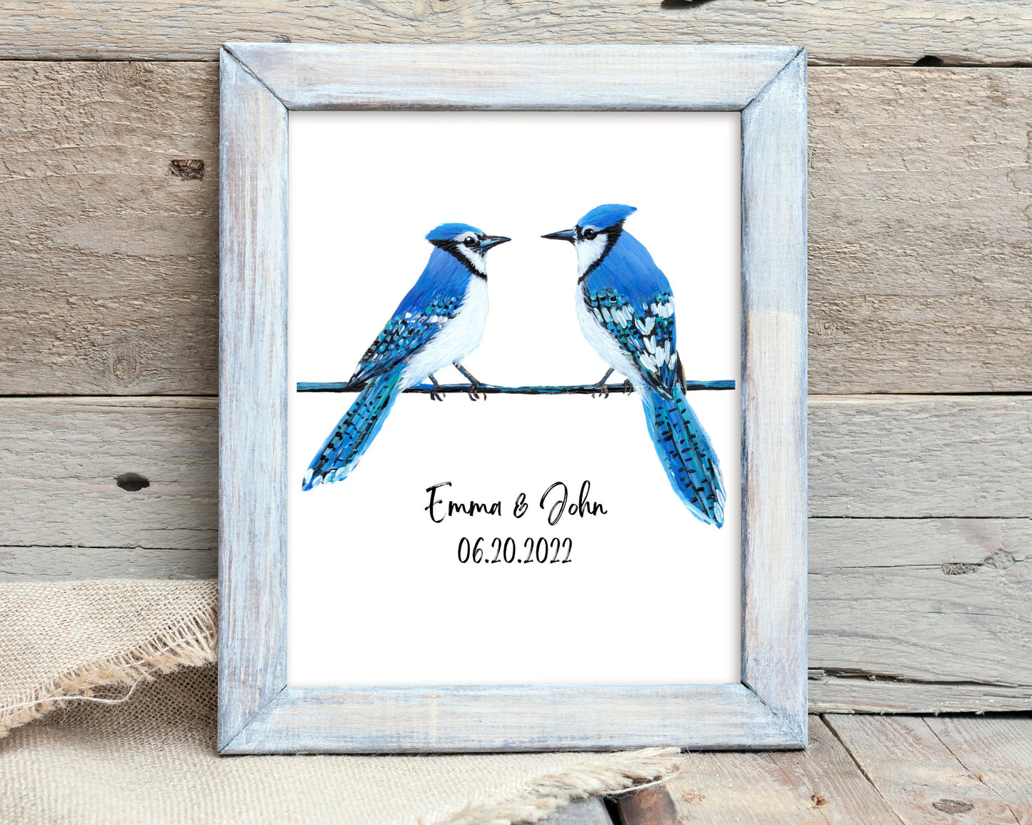 Blue Jay Couple Print