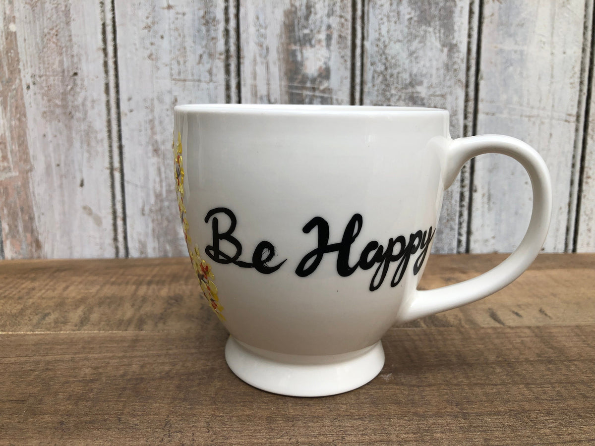 Hand Painted Blue Jay Mug