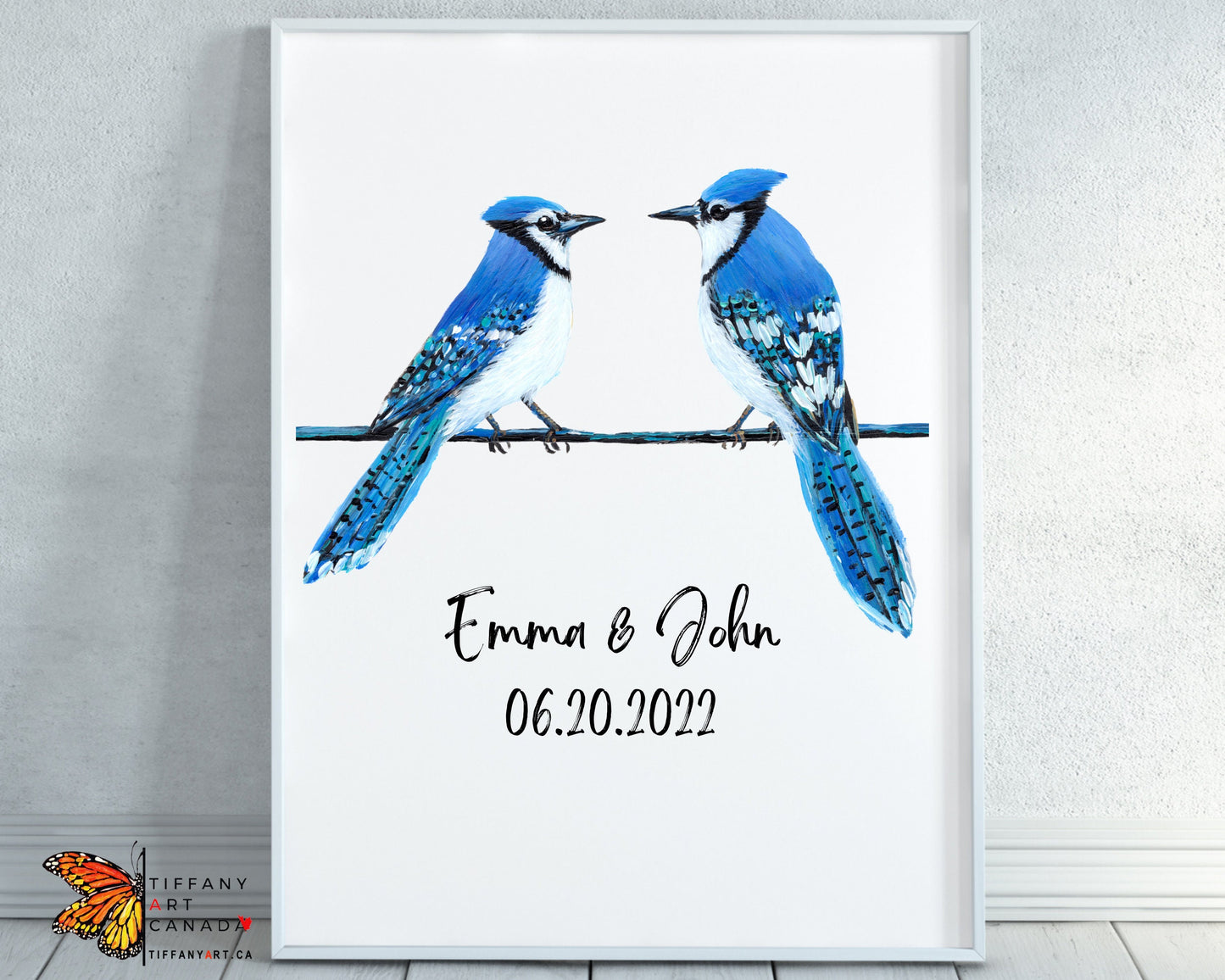 Blue Jay Couple Print