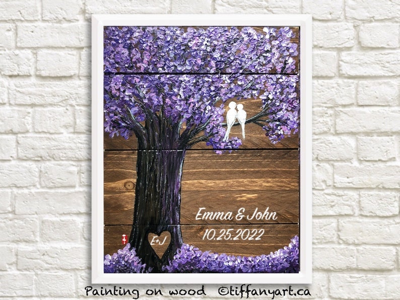 Personalized Love Bird Painting |Wedding Gift For Couple