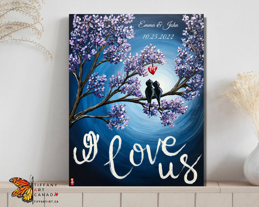 I Love Us Painting, Love Birds Painting