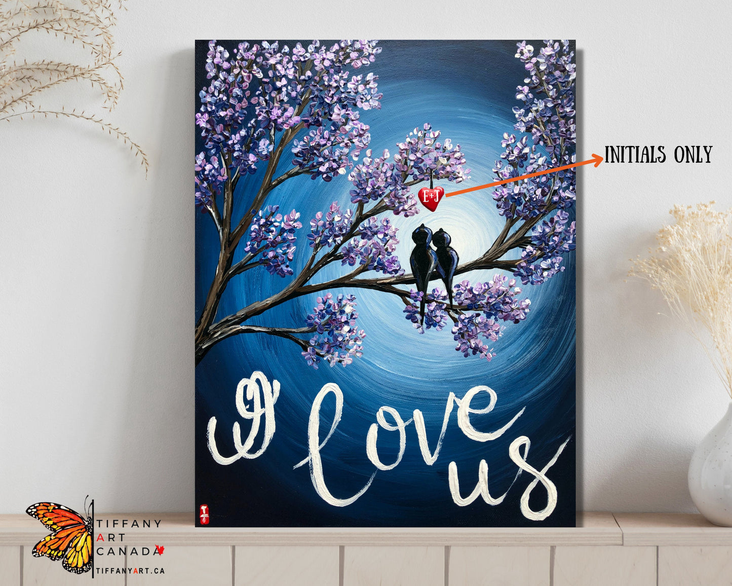 I Love Us Painting, Love Birds Painting
