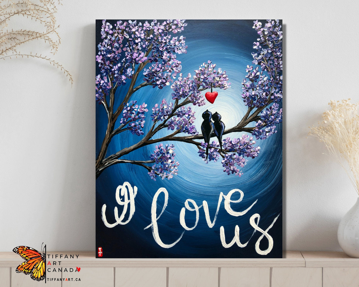 I Love Us Painting, Love Birds Painting