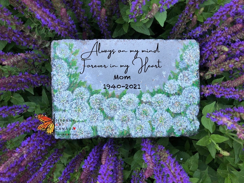 Hand Painted Gerbera Daisy Stone